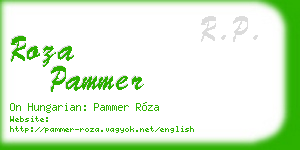 roza pammer business card